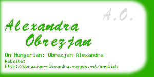 alexandra obrezjan business card